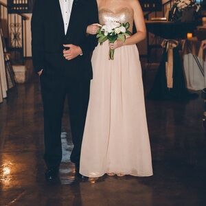 Bari Jay Gold Strapless Gown 4